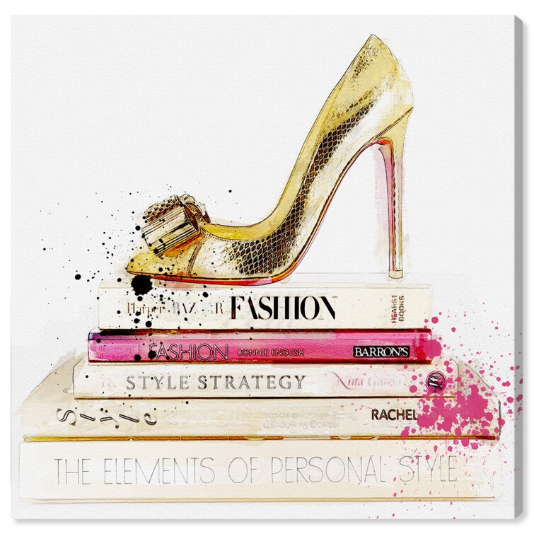 Oliver Gal Fashion And Glam Gold Shoe And Fashion Books Shoes